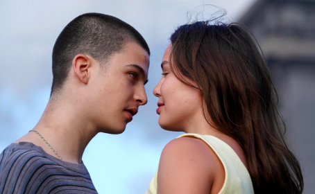 Lovecats: Malik Frikah and Mallory Wanecque as the younger versions of Clotaire and Jackie in ‘Beating Hearts’
