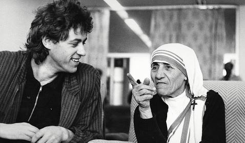 Saint Bob? Geldof meets Mother Theresa in 1985