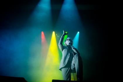 Jarvis Cocker on stage at the Leith Theatre
