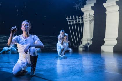 Finding joy in strangeness: Matthew Ball as the Swan and Liam Mower as the Prince in Matthew Bourne's 'Swan Lake'