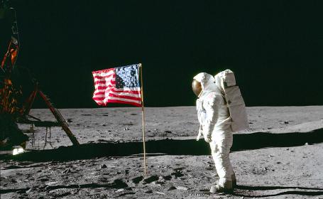 Giant steps are what you take... Apollo 11's astronauts reach the lunar surface