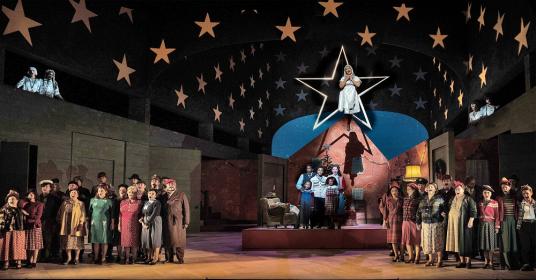 Kitschier than Capra: Angel Clara (Danielle de Niese) gets her angel wings and everyone celebrates Christmas