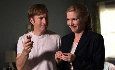Saul Gone: Kim Wexler (Rhea Seehorn) with Saul Goodman (Bob Odenkirk)