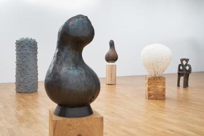 Installation shot of 'A Clay Sermon' by Theaster Gates
