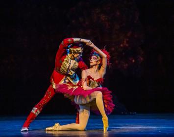 All aflame: Edward Watson as Ivan Tsarevitch and Yasmine Naghdi as the titular avian in The Firebird, Royal Ballet.