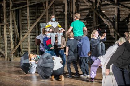 Rehearsing a scene from Tchaikovsky's 'Eugene Onegin' at Garsington