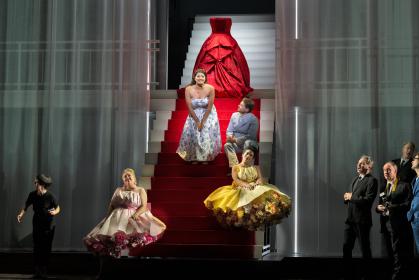 Stairway to happiness: Deepa Johnny as Cinderella; Grace Durham as Tisbe; Isabelle Peters as Clorinda