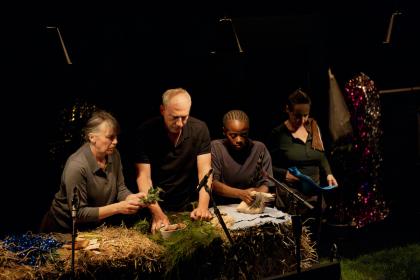 Earth works: Ruth Sullivan, Tom Espiner, Tatenda Matsvai and Pandora Colin in ‘Cow | Deer’