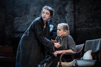 Dark forebodings: Patsy Ferran and Annie Firbank in 'Three Sisters'.