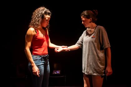Burst of light: Gemma Lawrence and Remmie Milner in 'Sunnymead Court'