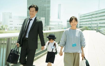 Mother country: Kiyokazu (Arata Iura) and Sakoto (Hiromi Nagasaku) with their son Asato (Reio Sato)