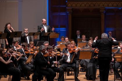 Krasimira Stoyanova, Arsen Soghomonyan and Stephen Gaertner with Carlo Rizzi and the RPO