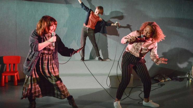 Best when they're bouncing off each other: Caroline Faber, Bryony Hannah and Angela Griffin in 'The Tyler Sisters'