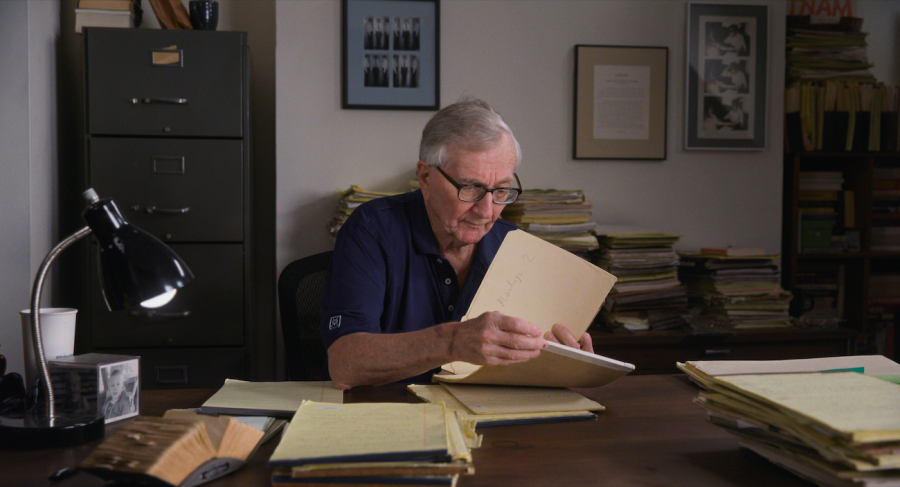 Seymour Hersh at his desk today 