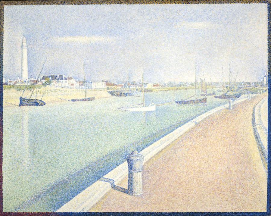  Georges Seurat (1859-1891), The Channel at Gravelines, Petit-Fort Philippe, 1890, oil on canvas, Indianapolis Museum of Art at Newfields, Gift of Mrs. James W. Fesler in memory of Daniel W. and Elizabeth C. Marmon, 45.195. Image courtesy of the Indianapolis Museum of Art at Newfields