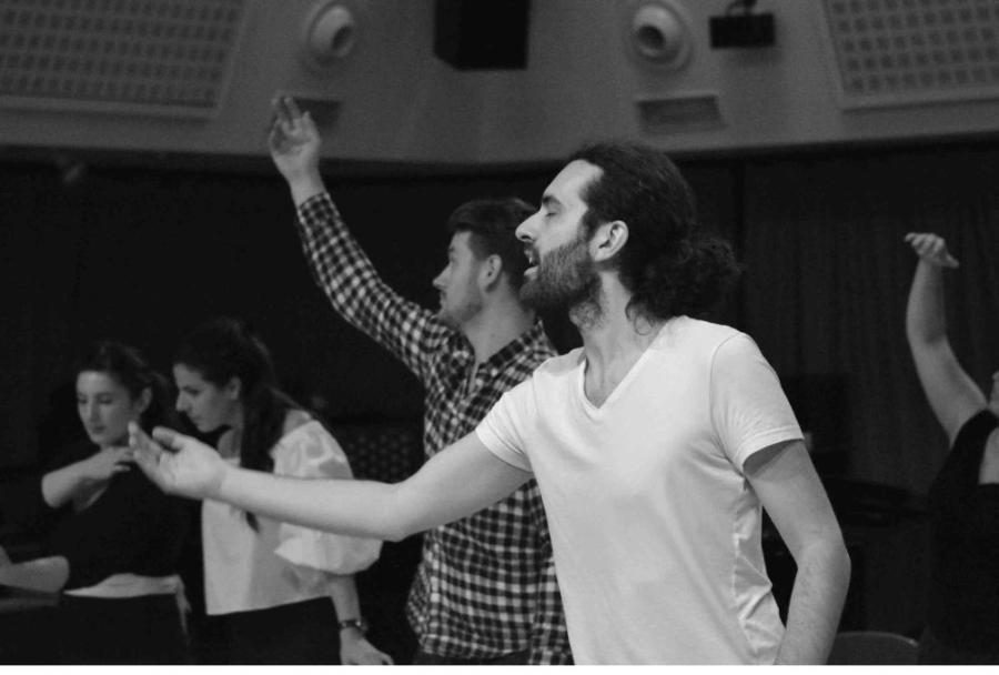 Guido Martin-Brandis working on opera with young people