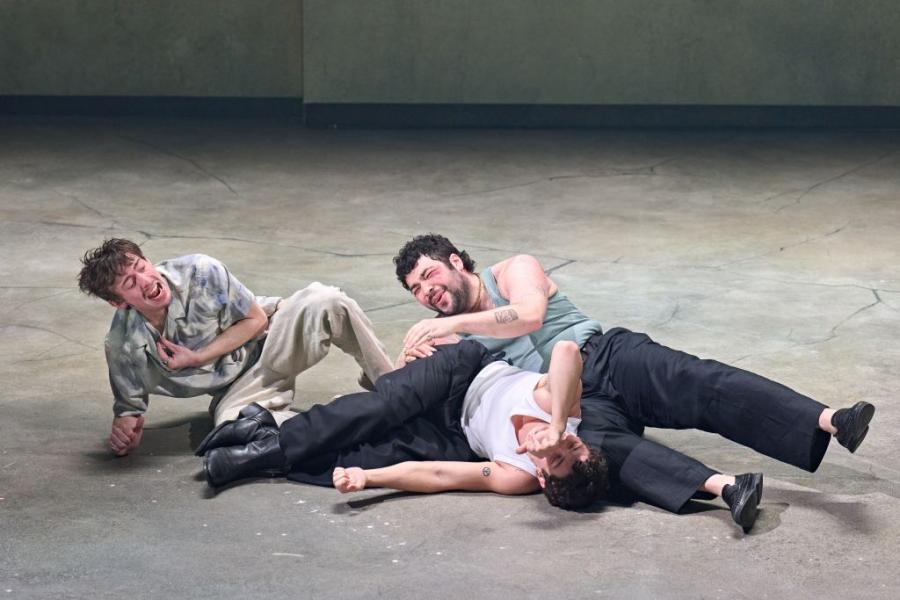 Kasper Hilton-Hille (left) with Dylan Corbett-Bader and Noah Jupe