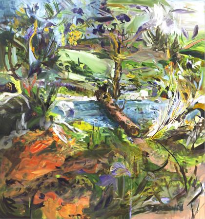 Nature Walk with Paranoia 2024 by Cecily Brown. Private Collection