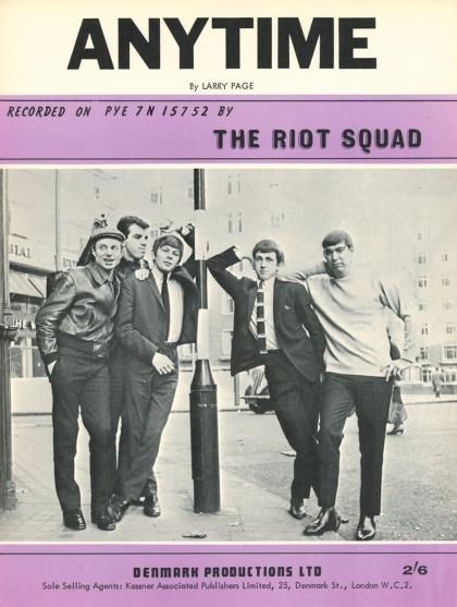 The Riot Squad Anytime song sheet