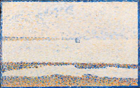Georges Seurat (1859-1891), The Beach at Gravelines, 1890, oil on panel, 16 x 24.5cm. Courtauld Gallery, London (Samuel Courtauld Trust) © Courtauld