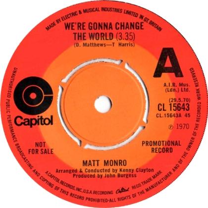 matt monro We're Gonna Change the World