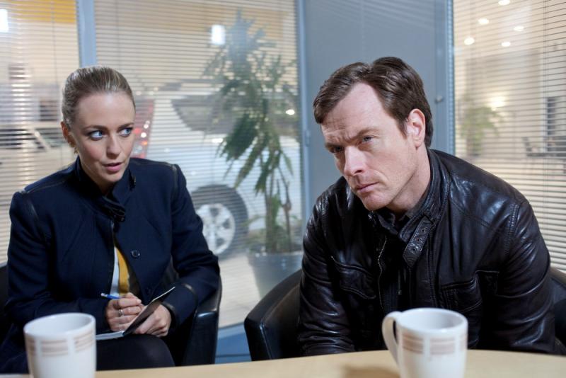 Toby Stephens Filming of the second series of Detective comedy