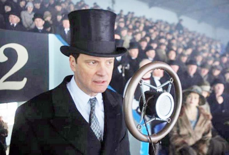 Colin Firth's King in KING'S SPEECH 