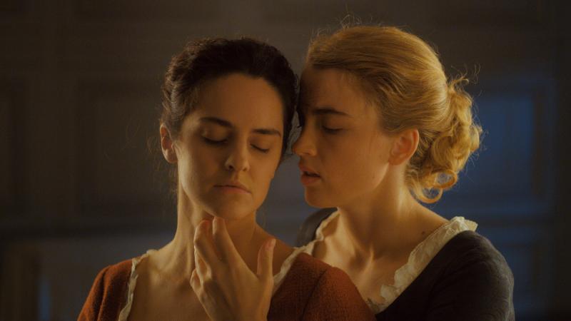 Adèle Haenel and Noémie Merlant on Portrait of a Lady on Fire