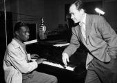 Johnny Mercer (right) with Nat King Cole, one of his discoveries for Capitol Records