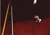 'Dog Barking at the Moon': Miró used recurring motifs in his work, including the ladder, the dog and the moon