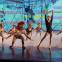 Games of the gods: Sophie Martin as Aphrodite with members of Scottish ballet on the set of 'Starstruck'