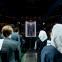 Crystal clear: we first encounter Gwendoline Christie imprisoned in a glass box