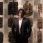 David Olusoga with the Benin Bronzes in the British Museum