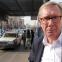 Peter Taylor at an Iraqi Police vehicle checkpoint, Baghdad