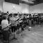 The BBC Singers at the recording session for Bernard Hughes' album