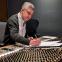 Bernard Hughes in the studio