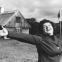Birgit Nilsson at the open-air museum above Båstad, the Bjäre peninsula's main town