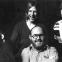 Chiswick Records’ Ted Carroll (with beard) with The Gorillas in 1976. Lead Gorilla Jesse Hector at left