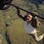 Stunt-crazy Tom Cruise in flight