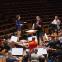 Teresa Riveiro Böhm and Kristóf Baráti in rehearsal with the Bournemouth Symphony Orchestra