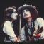Duo in white-face: Baez, Dylan