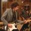 Dylan in the studio in New York, spring 1983, with Sly & Robbie, Mark Knopfler and Mick Taylor