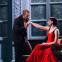 Günter Papendell as Eugene Onegin pleads with Tatyana (Asmik Grigorian) to run away with him
