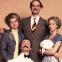From left: Prunella Scales, Andrew Sachs, John Cleese and Connie Booth
