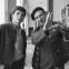 Oleg Ivenko (as Nureyev) and Ralph Fiennes at work on set