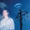 Frànçois Marry feels the effect of being bombarded with blue, banana-shaped wi-fi