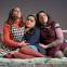 Three sisters: from left, Georgia May Foote as Vita, Hannah Bristow as Francesca, Mona Goodwin as Tina
