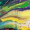 Flow painting: 'liquid enamel in brilliant colours held in stasis'