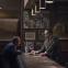 Set 'em up, Joe: Russ Bufalino (Joe Pesci) discusses business with Frank Sheeran (Robert De Niro)