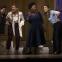 Witty young women of Windsor: Kseniia Nikolaieva, Alexandra Lowe, Masabane Cecilia Rangwanash and Stephanie Wake-Edwards in Act One Scene Two of Verdi's 'Falstaff'